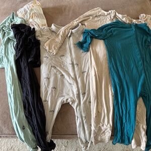 6 pairs 12-18M Kyte and Forever French Bamboo Pajamas
